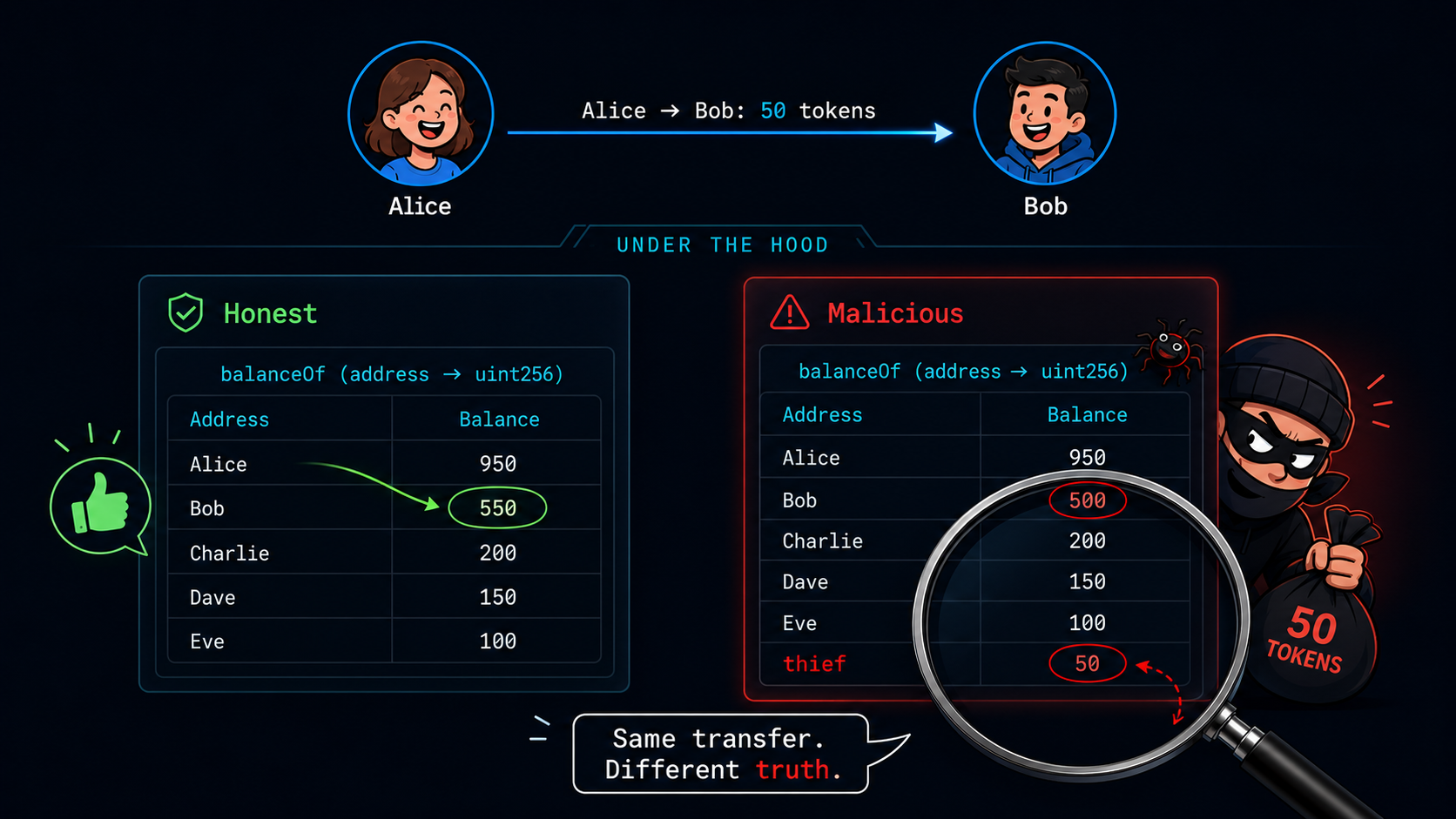 Catching a Malicious Transfer with Apollo: When Events Lie and Storage Tells the Truth