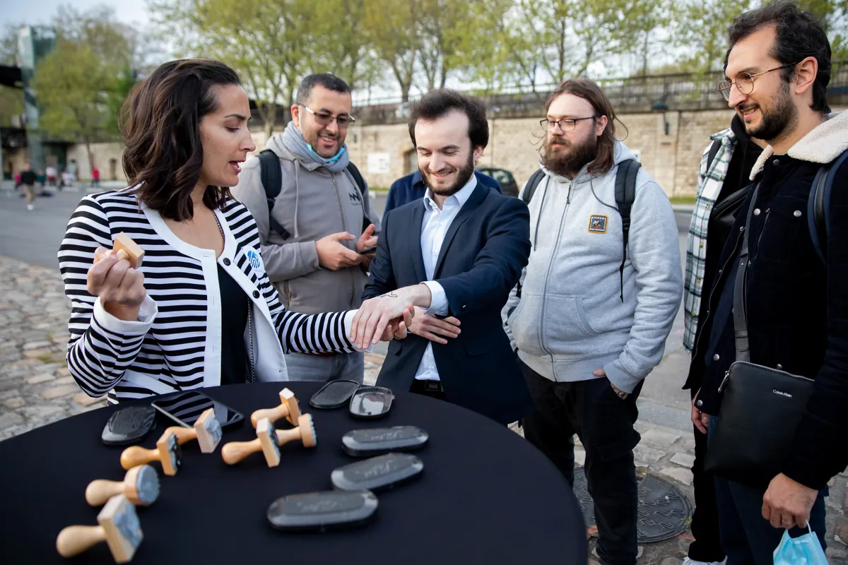 Demo at a blockchain event